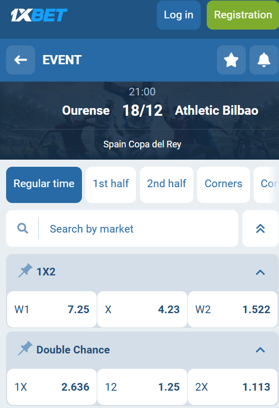 Apuestas en Deportes - Línea y Cuotas 1xBet