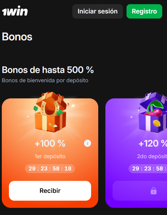 Bonos y Códigos Promocionales en 1win