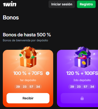 Bonos de bienevenida 1win casino Venezuela