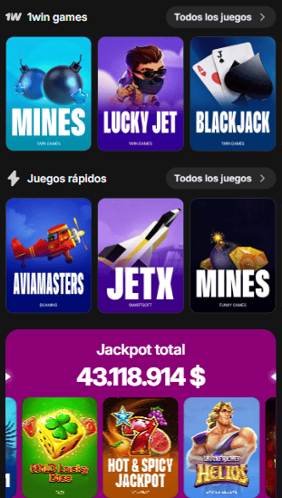 Tragamonedas y casino en vivo 1win Venezuela el catálogo más amplio del mercado
