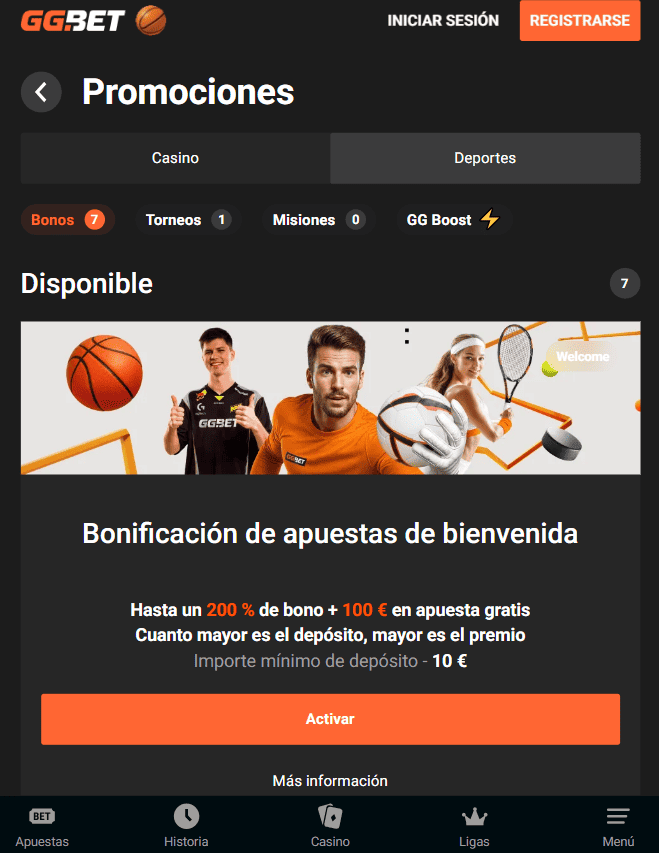 Bonos y promociones de GG.BET en Venezuela